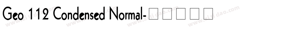 Geo 112 Condensed Normal字体转换